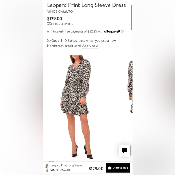 Leopard Print Long Sleeve Dress
VINCE CAMUTO - Picture 2 of 4